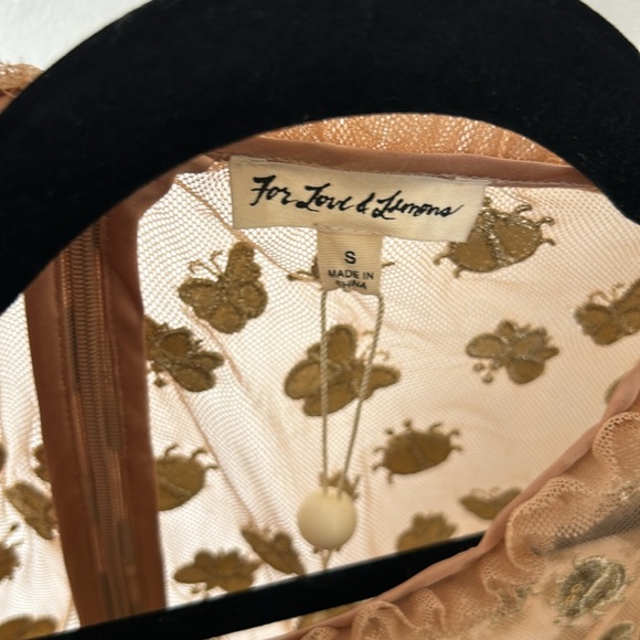 NWT FOR LOVE & LEMONS GOLDEN GARDEN TULLE MIDI DRESS - Picture 3 of 6